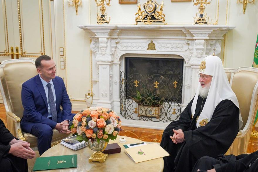 Курганский губернатор Шумков встретился с Патриархом Кириллом