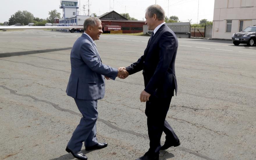 В Курган прибыл президент Татарстана Рустам Минниханов