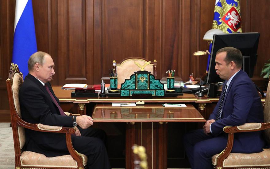 Президент Путин встретился с и.о. губернатора Курганской области Вадимом Шумковым