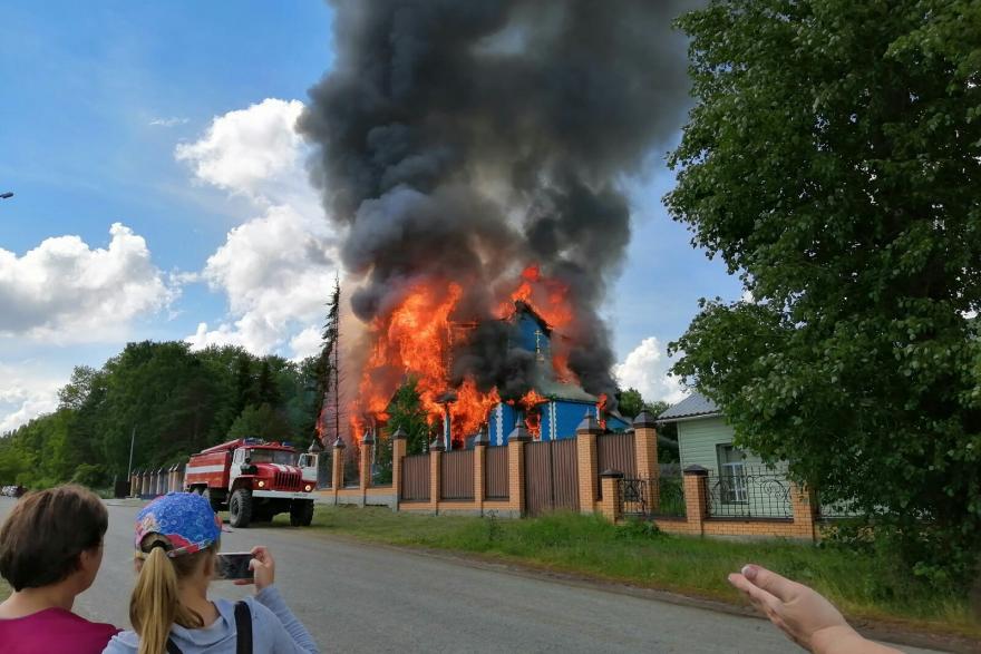 В Зауралье горит Свято-Казанский Чимеевский мужской монастырь
