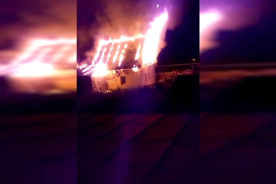 В Рябково сгорел жилой дом