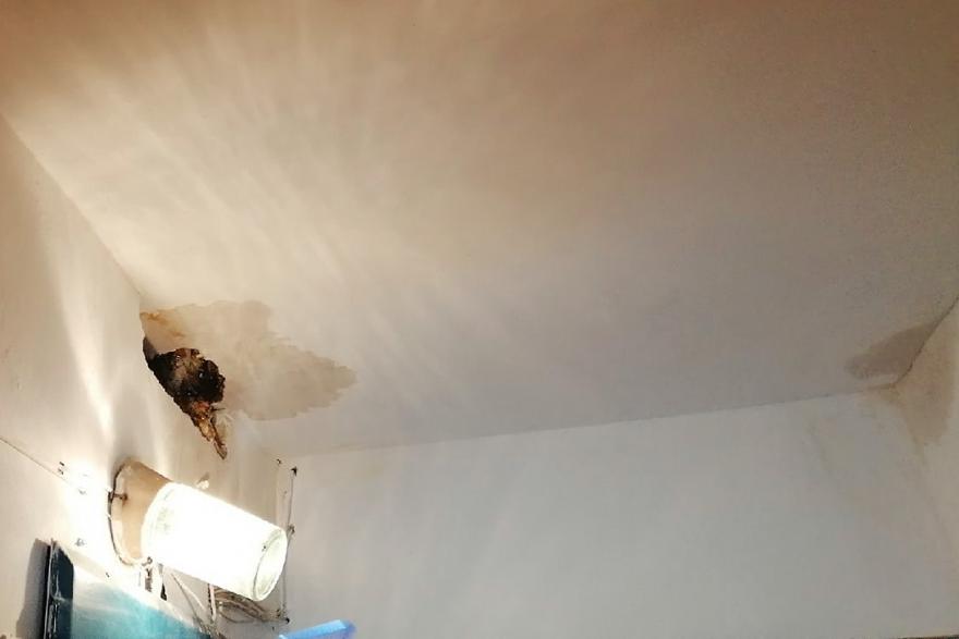 «Боимся спать»: в курганском многоквартирном доме течет крыша