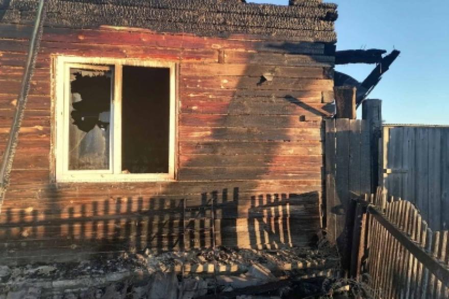 В Курганской области сгорел жилой дом