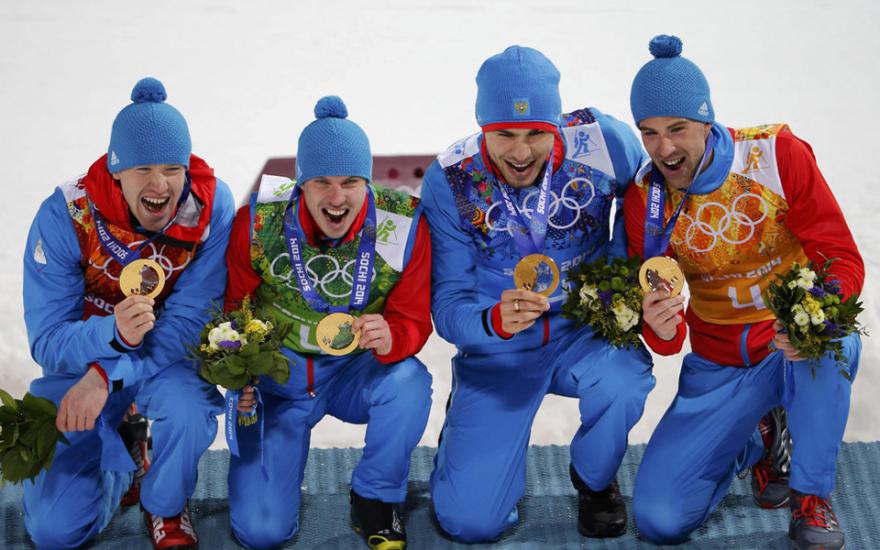 Олимпийская сборная России вышла на первое место в общекомандном зачете