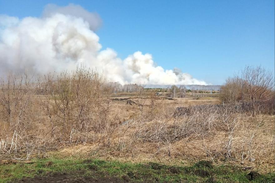 В Курганской области зафиксировали новый пожар