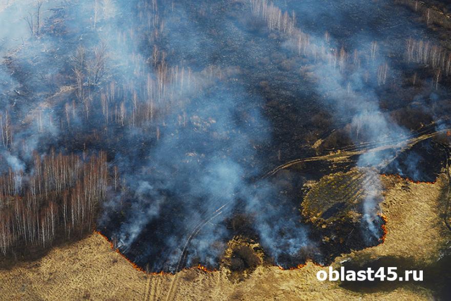 Пожар в Белозерском районе не угрожает населению 