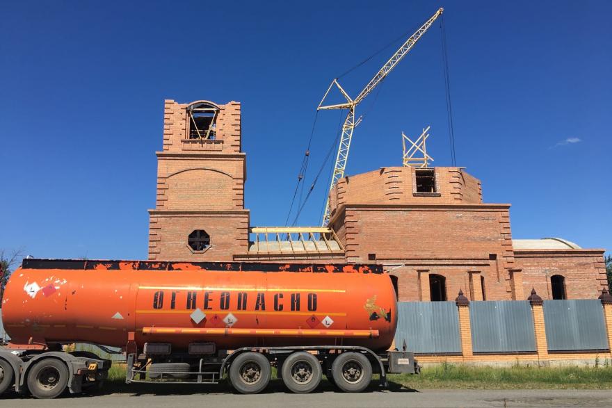 В Чимеево завершается строительство храма на месте сгоревшей церкви