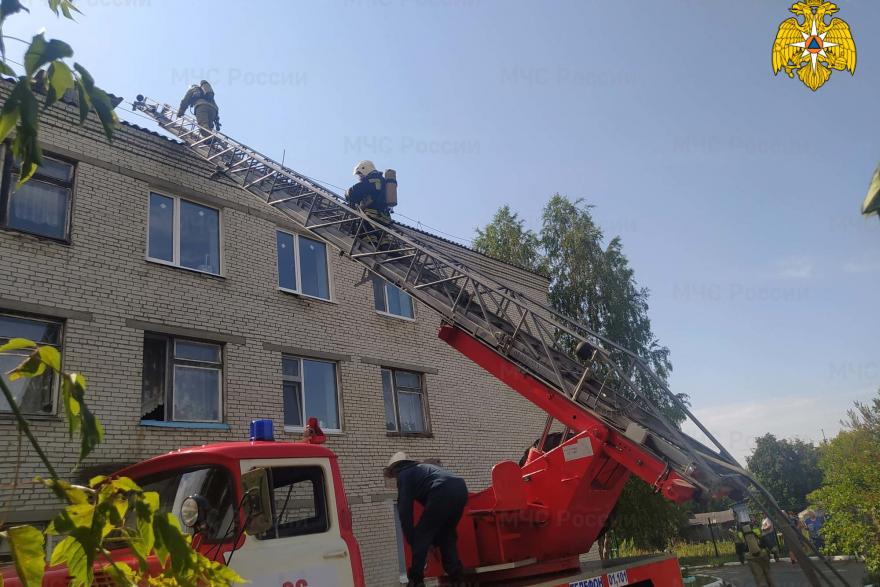 Зауральские огнеборцы «потушили» пожар в доме престарелых 