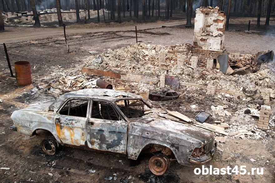  В посёлке Чистопрудном в Курганской области сгорели дома и скот