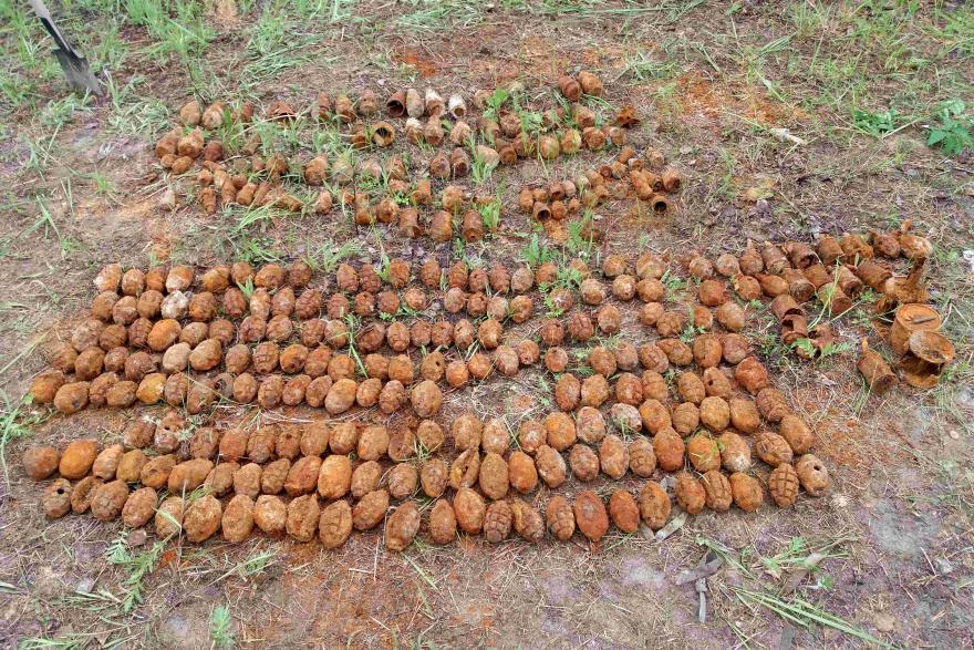  В Курганской области обнаружили склад снарядов и мин