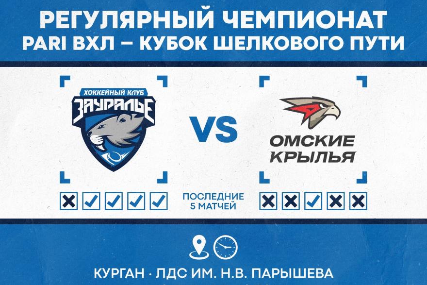Хоккеисты «Зауралья» открывают домашнюю серию игр матчем против «Омских крыльев»