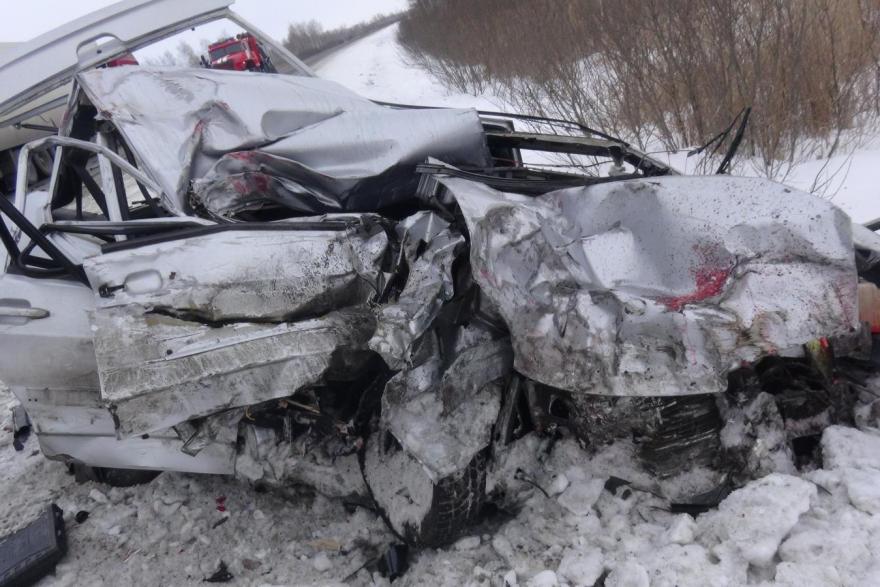 На трассе в Курганской области погибли два пассажира 