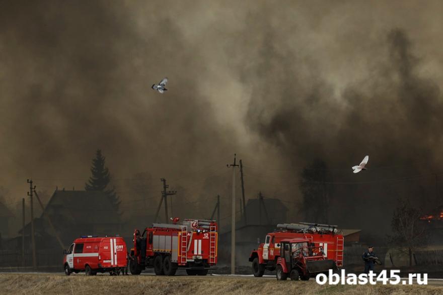 Самолёты ИЛ-76 и Бе-200 помогают тушить пожар в Курганской области