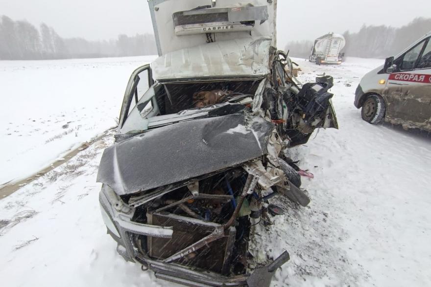 На трассе Курганской области после аварии погиб водитель «Газели»